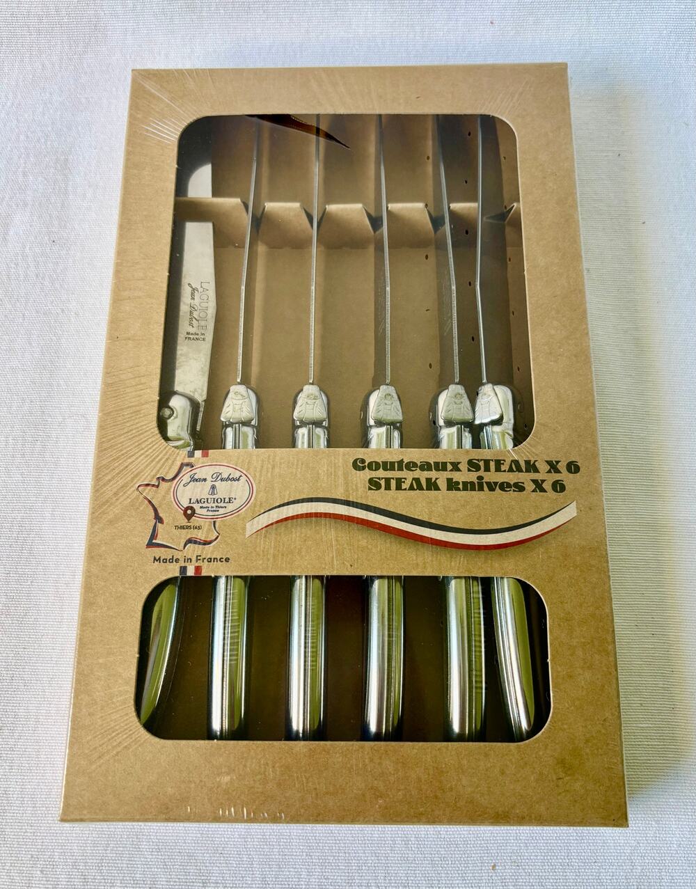 French Modern Laguiole Stainless Steel Steak Knives Set 6z